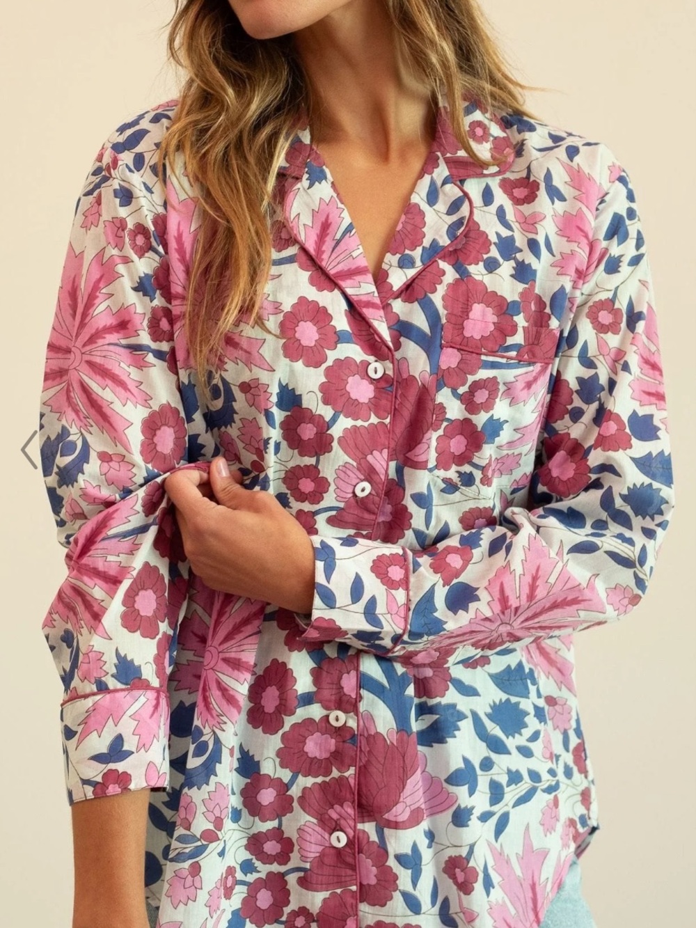 Mille Iris Top in Fiji Floral Print NWT XL